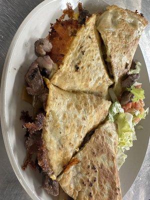 Quesadilla add steak