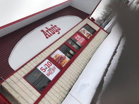 The only Arby's around that's open but they are very rude