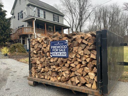 Seasoned firewood for sale.