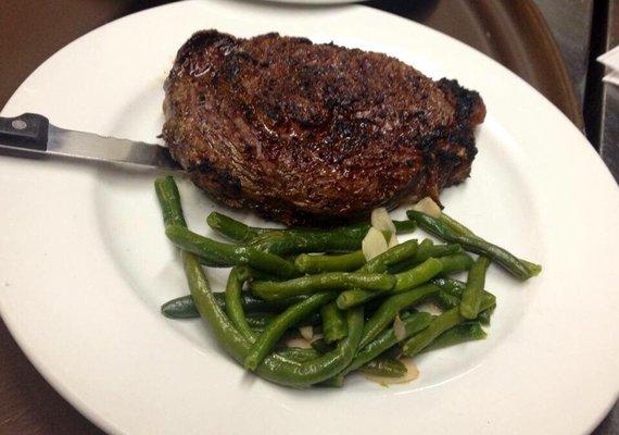 16oz Delmonico steak! Cut to your desired size and cooked to the temperature that you like! Personally my favorite cut of steak!!