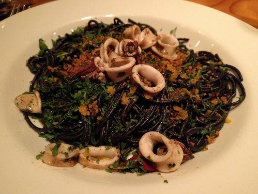 Squid ink spaghetti