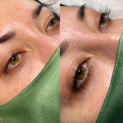 Before & After Lash Lift and Tint