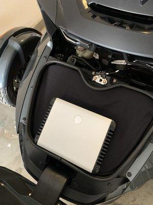 This is the amp I had them install on my Can-Am Spyder RT Limited