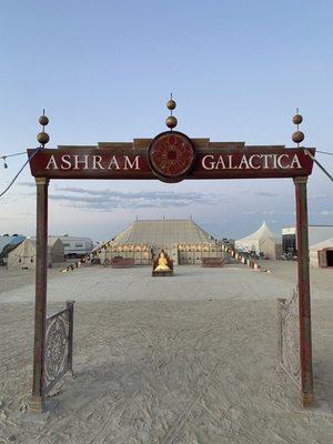 Ashram Greeting Sign