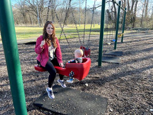 Mommy & me swing