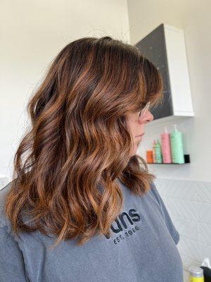 Copper balayage