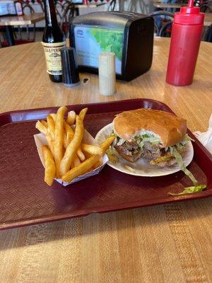 Double Cheeseburger and fries