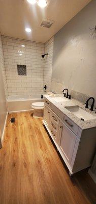 Bathroom Remodel, new tile, new flooring, new double vanity.
Boise, ID