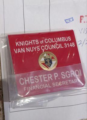 Picking up my new council officer's badge here