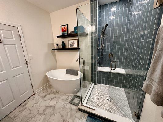 Remodeled master bathroom