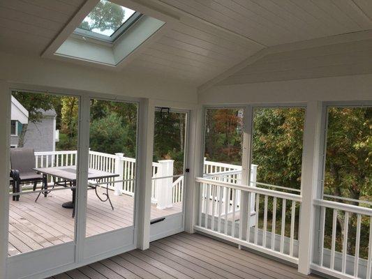 New screened porch and exterior deck