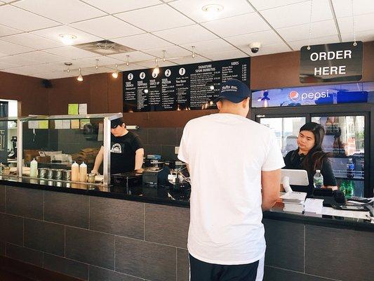 Place your order then watch them make your food in front of you.