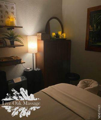 Live Oak Massage session room