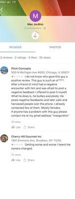 Following my review about my experience, “Dr” Avshalumova decided to review a business I’m involved in, months later Very Classy!