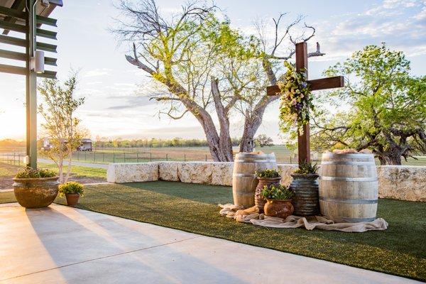 Wedding alter set up