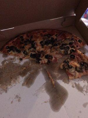 Soggy crust. This was immediate, upon delivery.