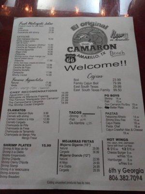 Menu.