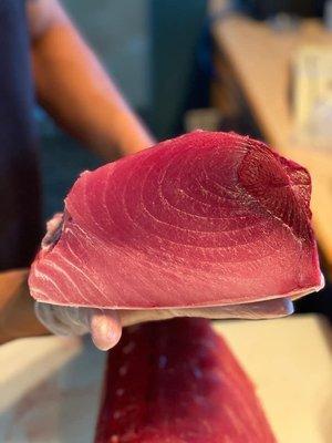 Local bigeye tuna at Single Fin Thai-Sushi