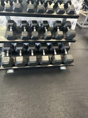 Dumbbells up to 100 lbs