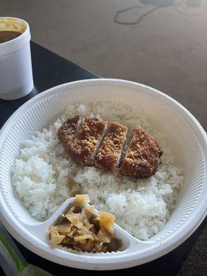 Small cutlet...lots of rice though