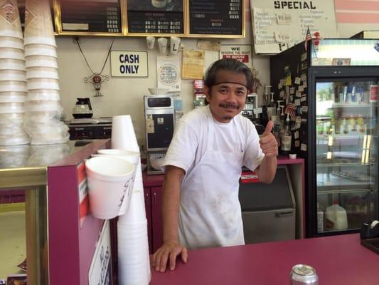 This is Pat, owner and operator of MOONLIGHT DONUTS in Fillmore, CA. BEST APPLE FRITTERS EVER!