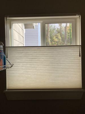 Our bottom up cellular shades.