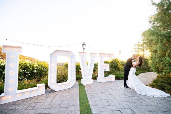 This 6ft LOVE sign was a hit at our wedding at serendipity wedding venue