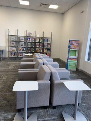 Magazines/reading area.