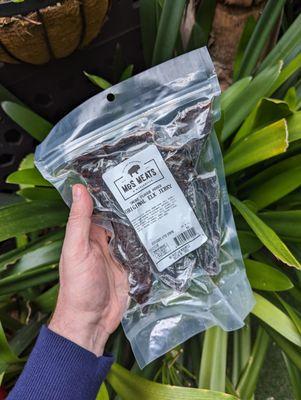 Elk jerky from M&S Meats