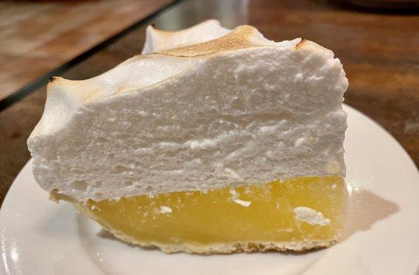 Lemon meringue pie. Big enough to share if you wish.