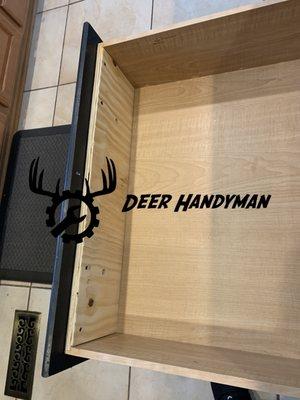 Kitchen drawer replacement, drawer installation with Deer Handyman in Charlotte, Huntersville, Mooresville and surrounding areas