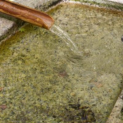 Zen fountain, Japanese Tea Gardens. Water element..