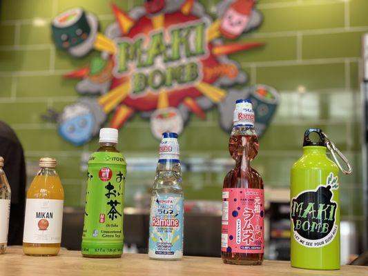 Ramune, Mikan, Green Tea, etc.