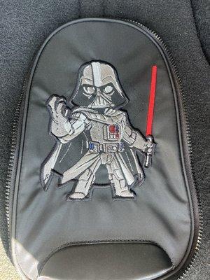 Darth Vader embroidery on golf bag