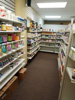 Colon Care Products and a wall of discounted products we are phasing out of the store.