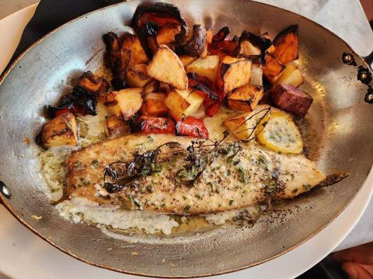 Sea Bass with lemon butter