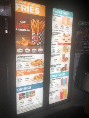 Drive thru menu right