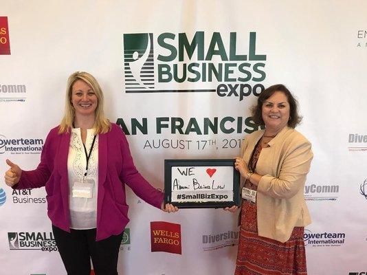 ABL attorney Jackie Tate- Naghi and paralegal Mary Lou Floyd at the SF Small Business Expo in 2017