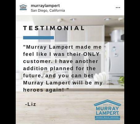 Client Review. Follow our Instagram page: @murraylampert