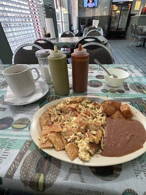 Migas with coffee