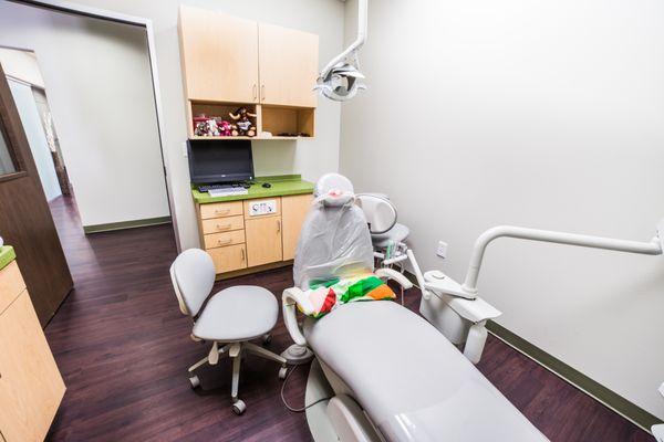 Smile Safari's pediatric dental exam room in Dallas, TX.