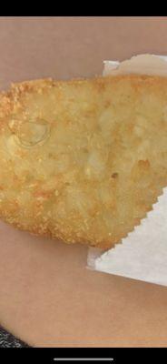 Hair on hash brown