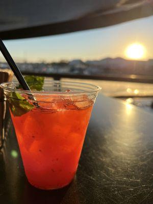 Strawberry basil cocktail