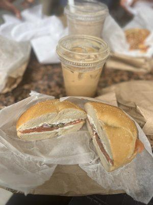 Lox of Love and iced maple latte