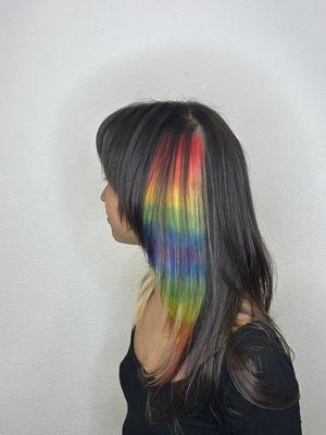 Rainbow Hair and Blonde halo