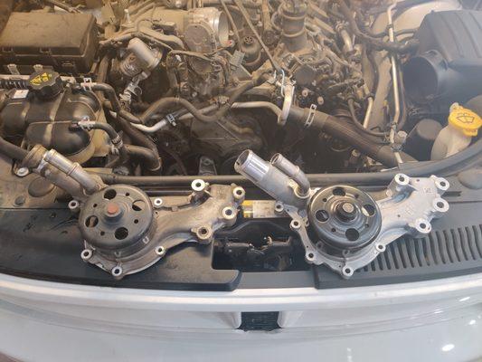 Dodge Durango water pump replacement.