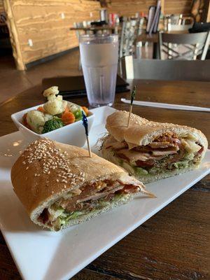 California Club Sandwich with Steamed Vegetables 9/28/21