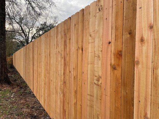 My mom's new cedar fence!!