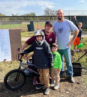 Winner of the bicycle that Hastie's Capitol Sand & Gravel gave away at the Fair Oaks Bike Festival