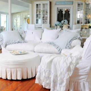 Posh Venice Florida , Slipcovered Furniture , Beach Cottage Home Decor, European Living at its Best.